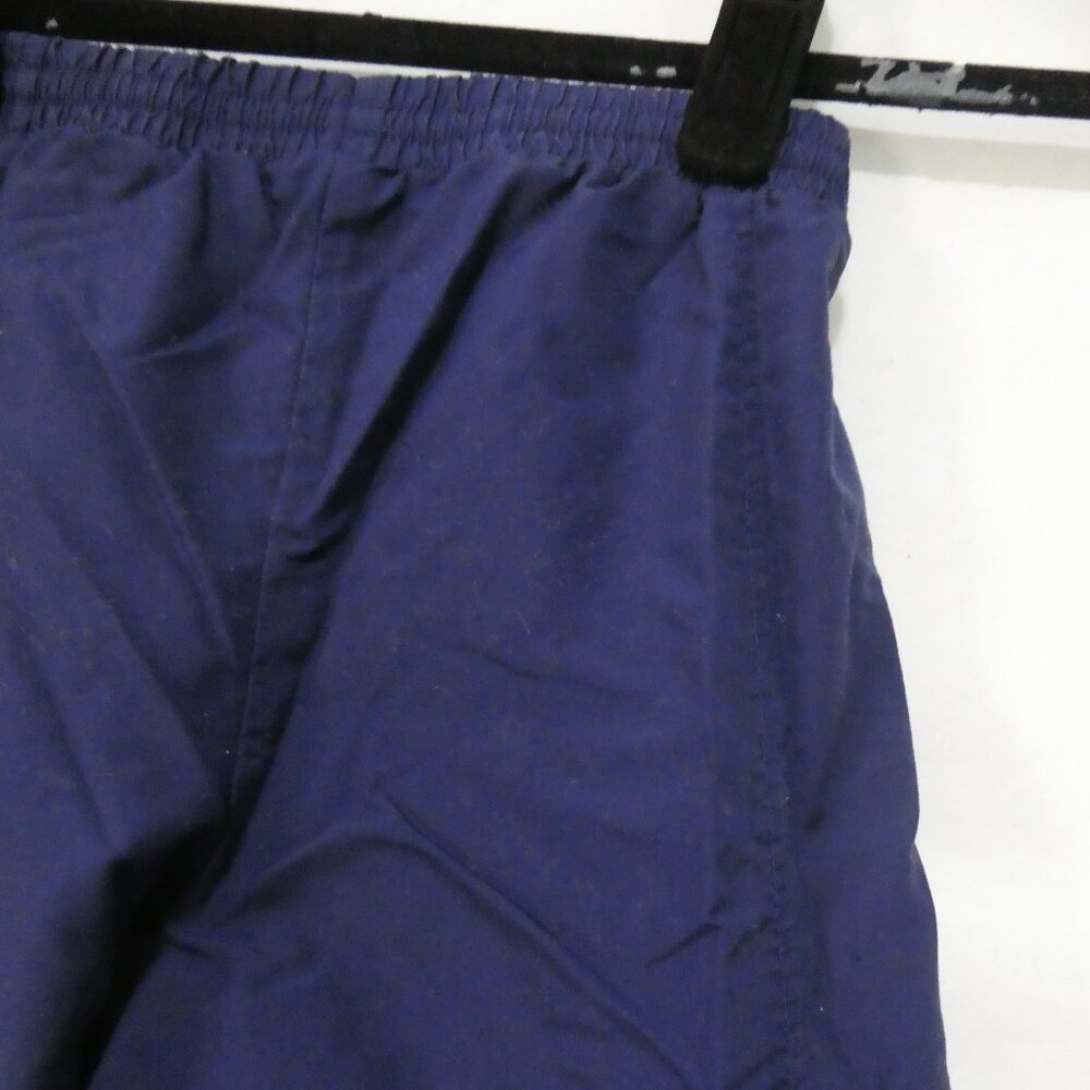 NIKE Registered Swoosh Mesh Lined Navy Pants W Stripes 10 inch waist measured - Picture 12 of 16